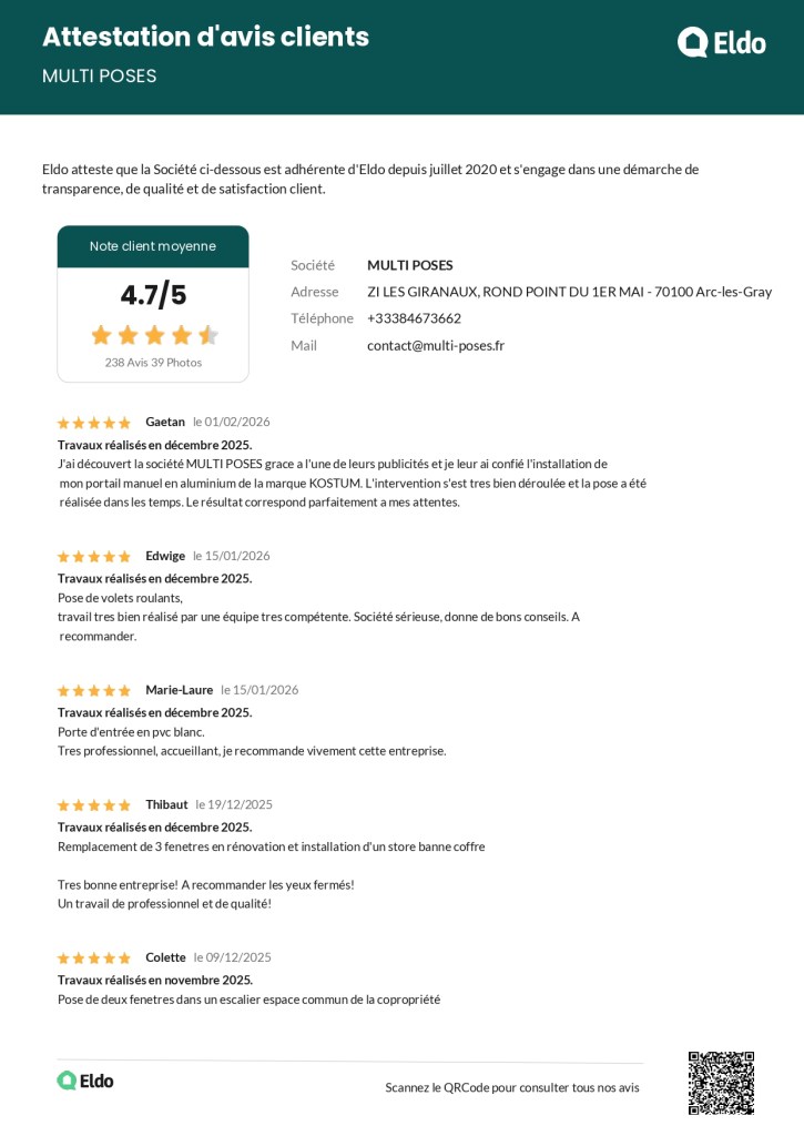 avis clients récents multi poses